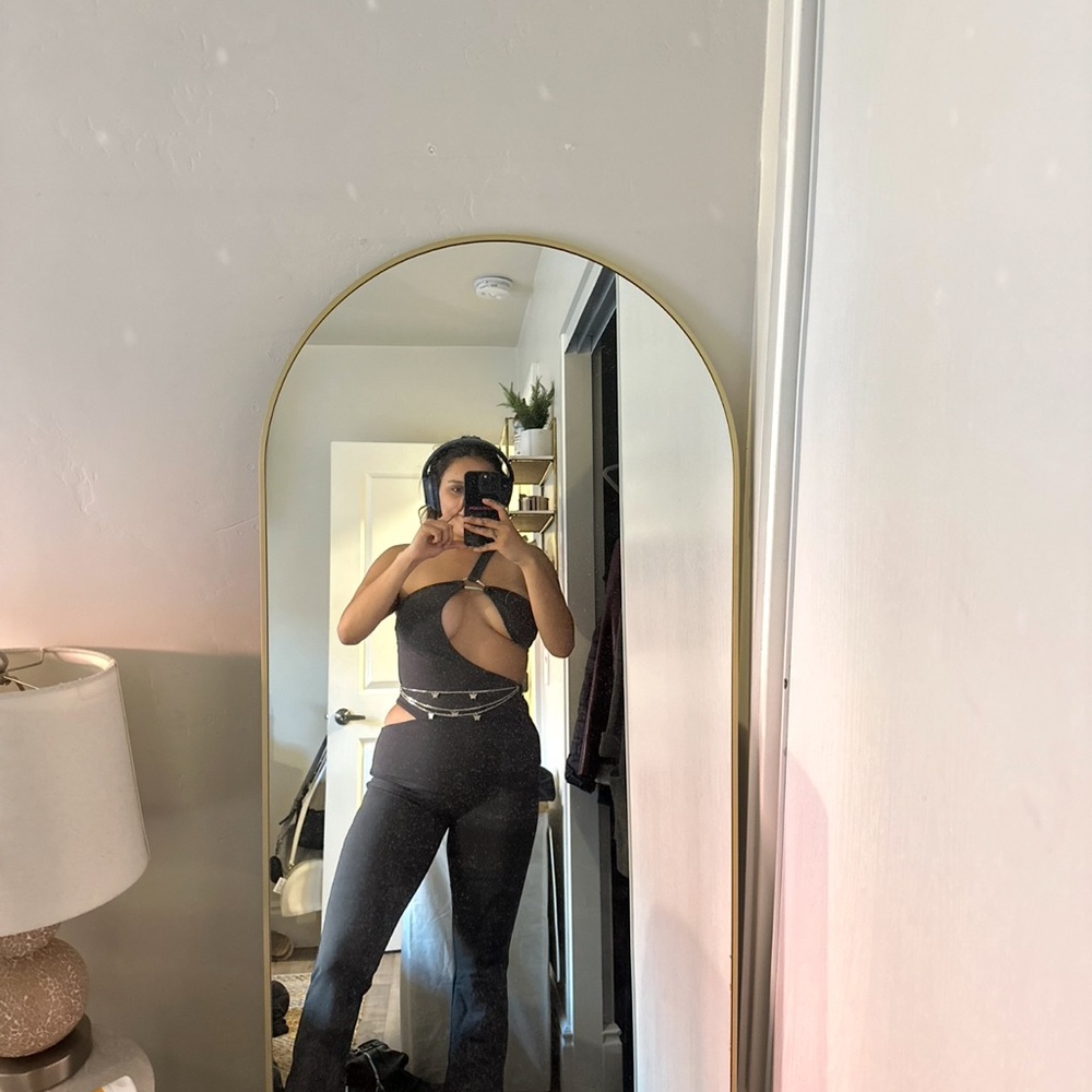 Chic Black Flare Boot Cut Pants